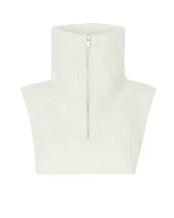 Kujten Scarves & Snoods>Unisex Cashmere Snood Blanc Vintage