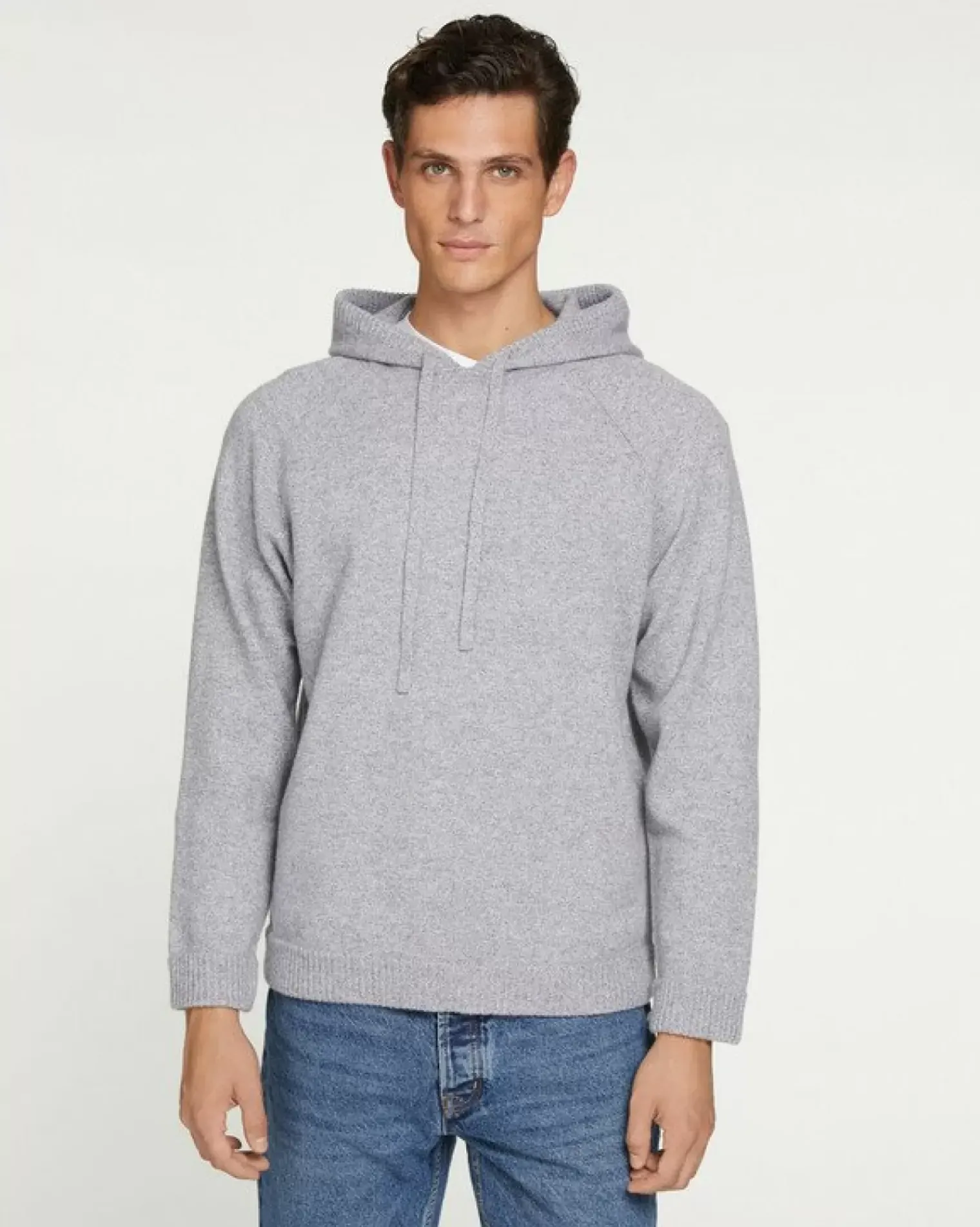 Kujten Hoodies>Unisex Hoodie Gris Mouline