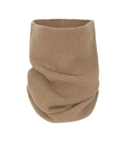 Kujten Scarves & Snoods>Unisex Moss Stitched Cashmere Snood Camelo