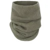 Kujten Scarves & Snoods>Unisex Moss Stitched Cashmere Snood, 6-Threads Kaki Chine