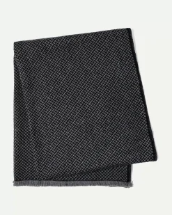 Kujten Scarves & Snoods>Unisex Woven Cashmere Scarf Gris Flanelle