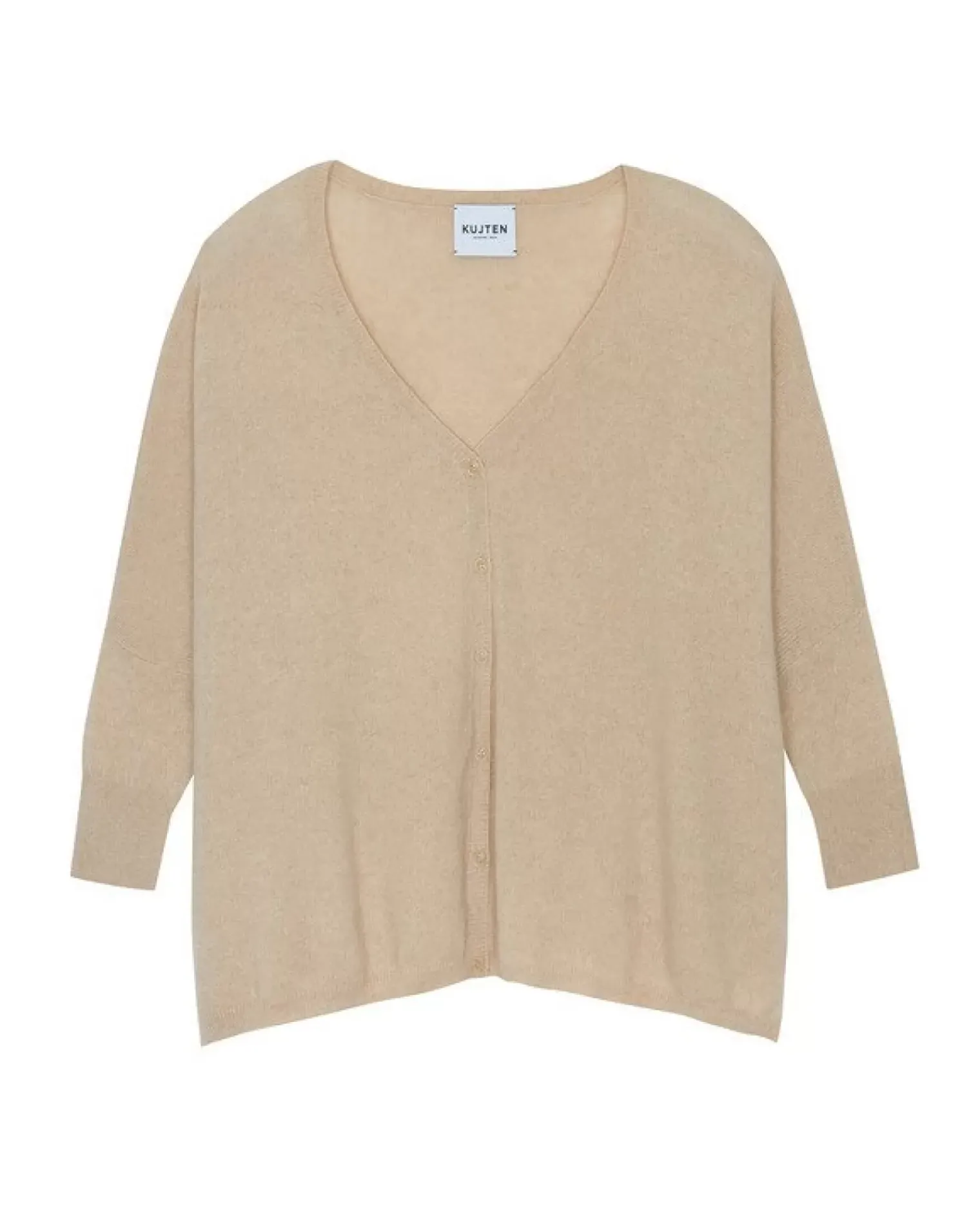 Kujten Jackets & Vests>V-Collar Oversize Cashmere Cardigan Organique