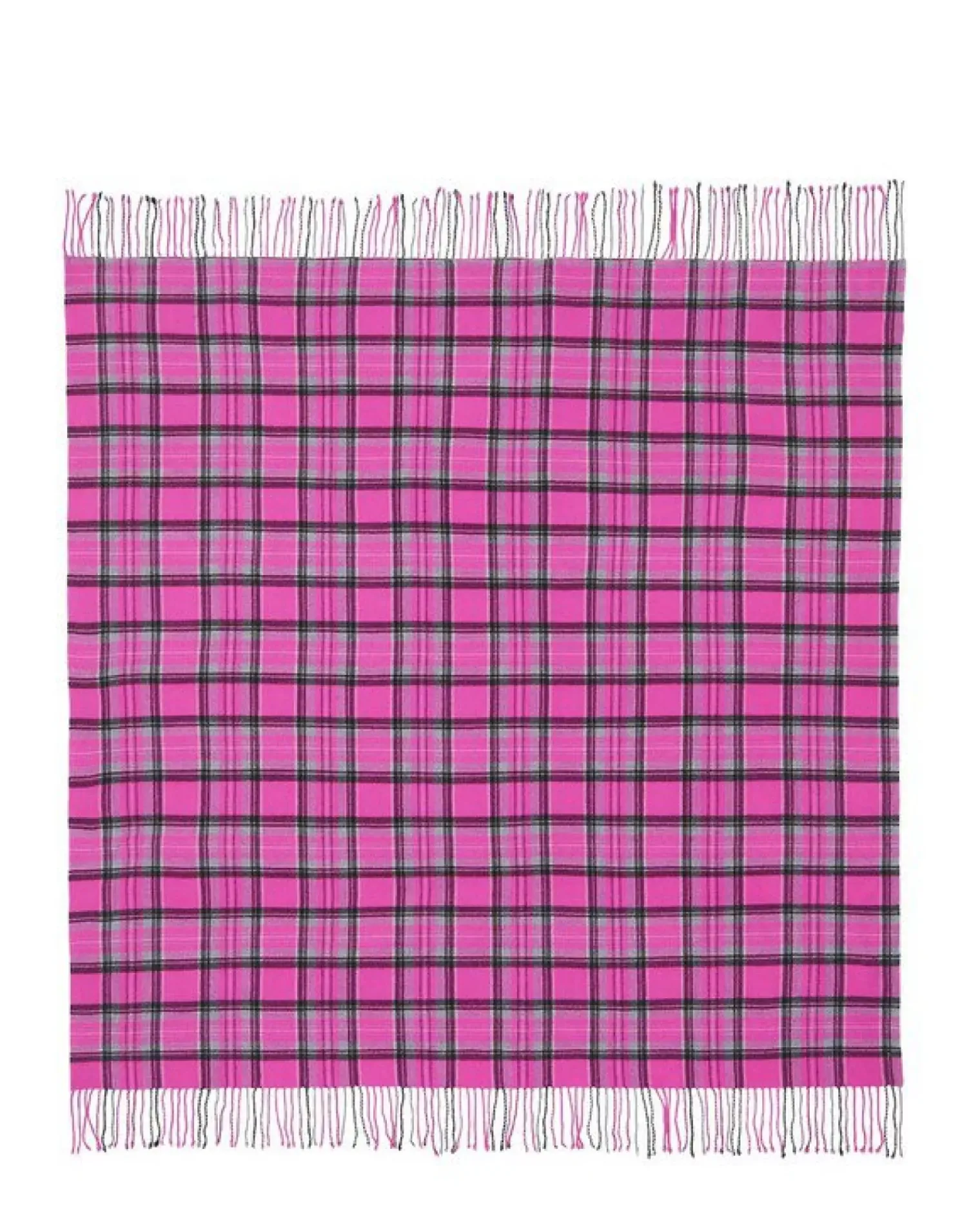 Kujten Scarves & Snoods>Very Large Fringed Bandana Gris Flanelle