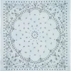 Kujten Scarves & Snoods>Very Large Light Weight Cashmere Bandana, 2-Threads Bleu Ciel Brise