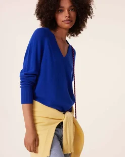 Kujten Sweaters & Sweatshirts>V-Neck Cashmere Sweater, 2-Threads Deep Kabalos