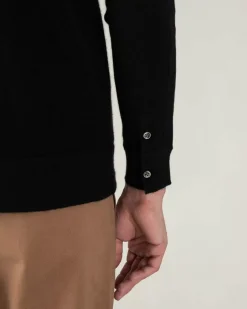 Kujten Sweaters & Sweatshirts>V-Neck Long Sleeves Cashmere Sweater Noir