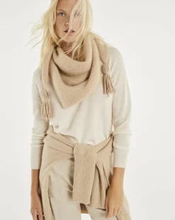 Kujten Sweaters & Sweatshirts>V-Neck Long Sleeves Cashmere Sweater Blanc