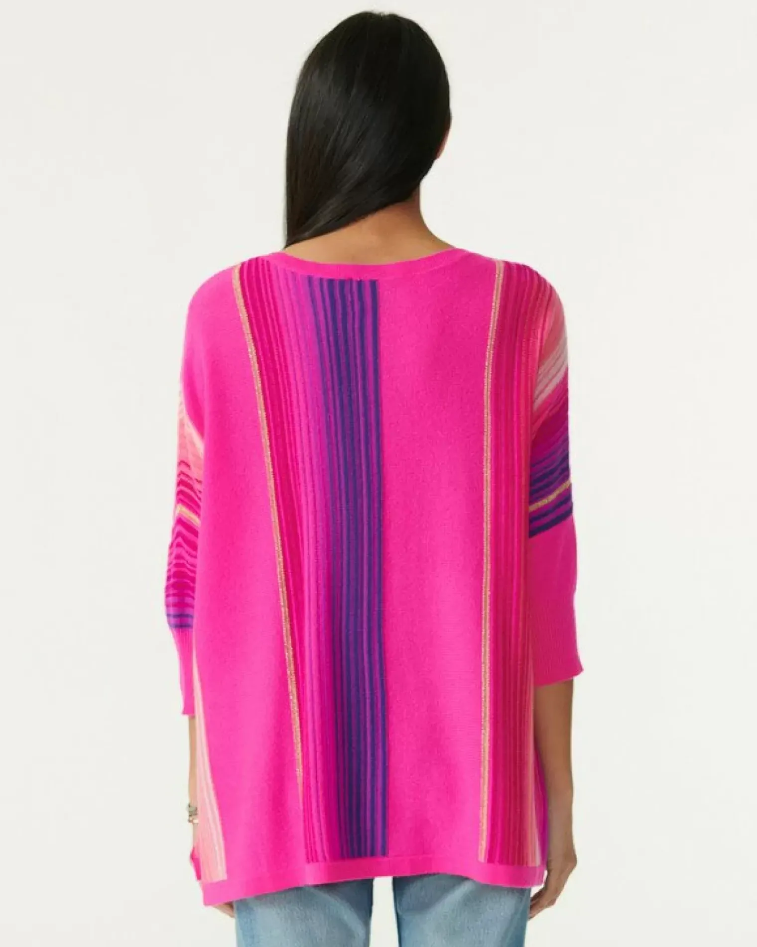 Kujten Sweaters & Sweatshirts>V-Neck Oversize Cashmere Sweater Rose Neon