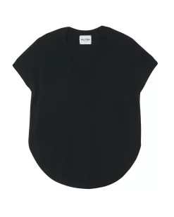 Kujten Sweaters & Sweatshirts>V-Neck Sleeveless Cashmere Sweater Noir