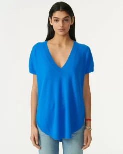 Kujten Sweaters & Sweatshirts>V-Neck Sleeveless Cashmere Sweater Deep Kabalos