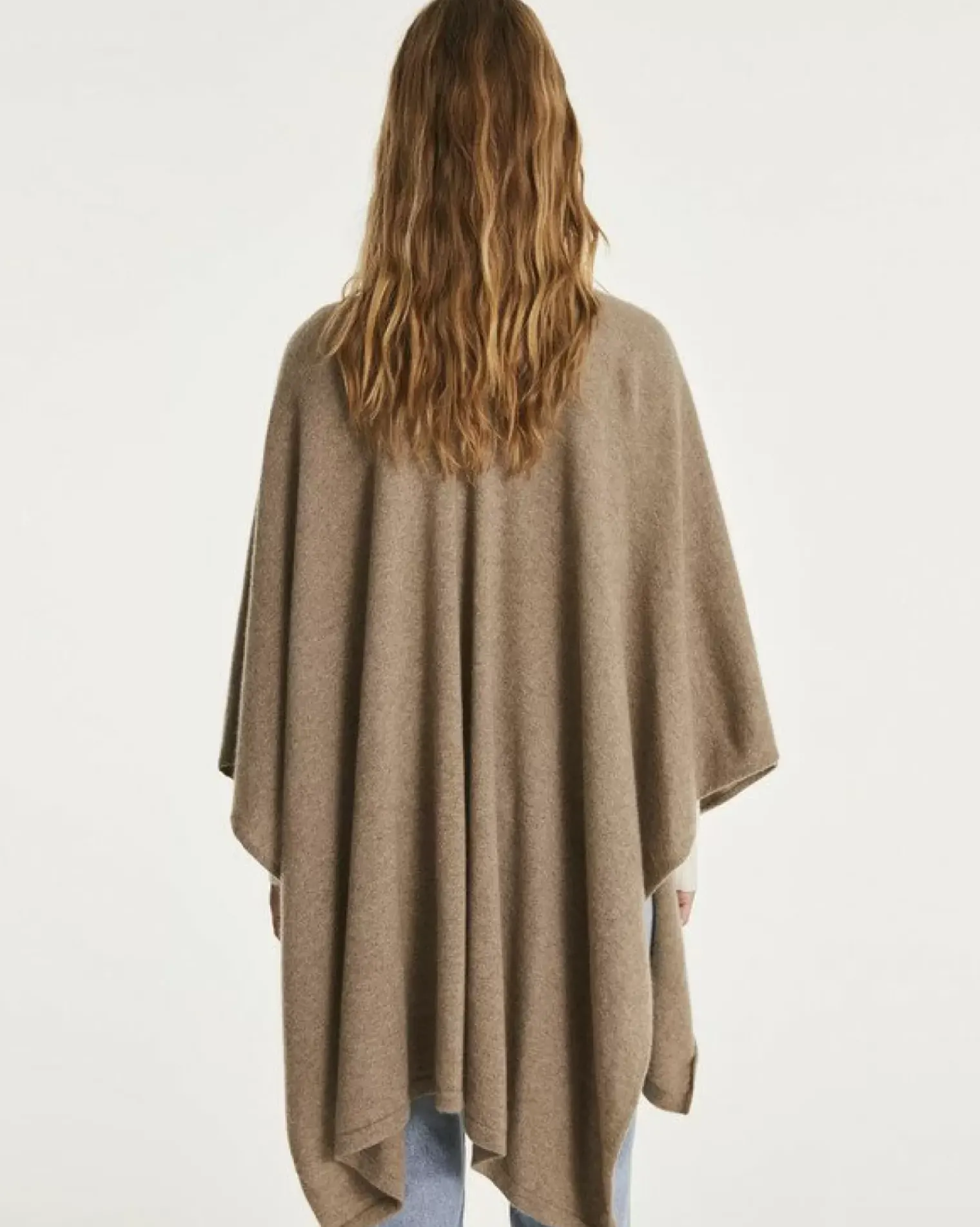 Kujten Capes & Ponchos>Woman Cashmere Cape Beige Taupe