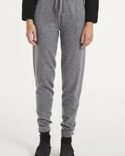 Kujten Joggings & Leggings>Woman Cashmere Jogging, 2-Threads Gris Flanelle