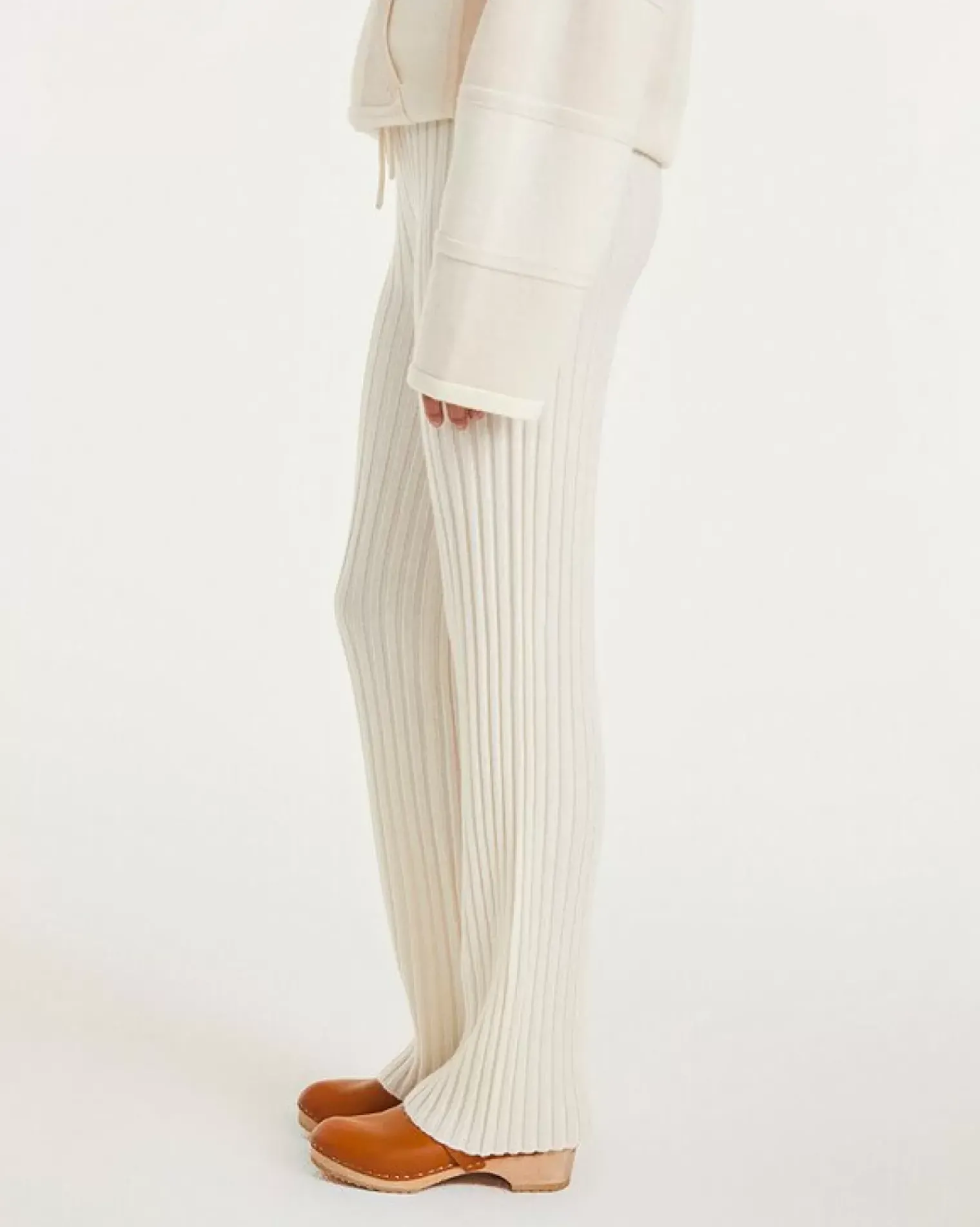 Kujten Pants & Shorts>Woman Cashmere Trousers Blanc