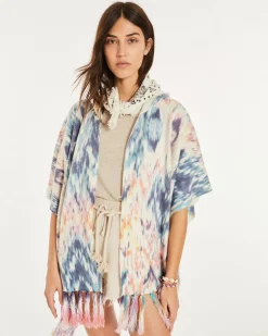 Kujten Capes & Ponchos>Woman Fringed Cashmere Cape Candy Pink
