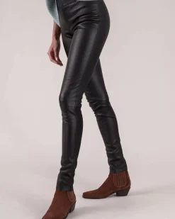 Kujten Joggings & Leggings>Woman Leather Legging Noir