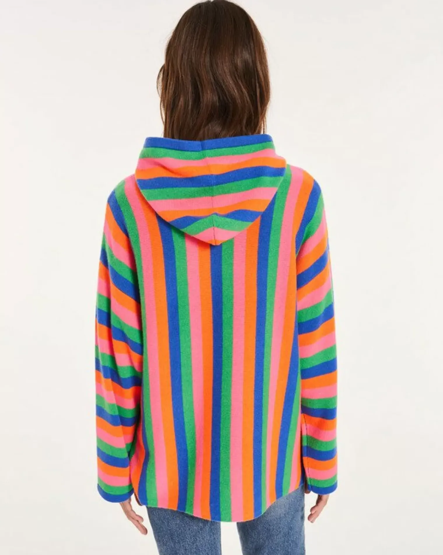 Kujten Capes & Ponchos>Woman Oversized Cashmere Poncho Orange Fluo