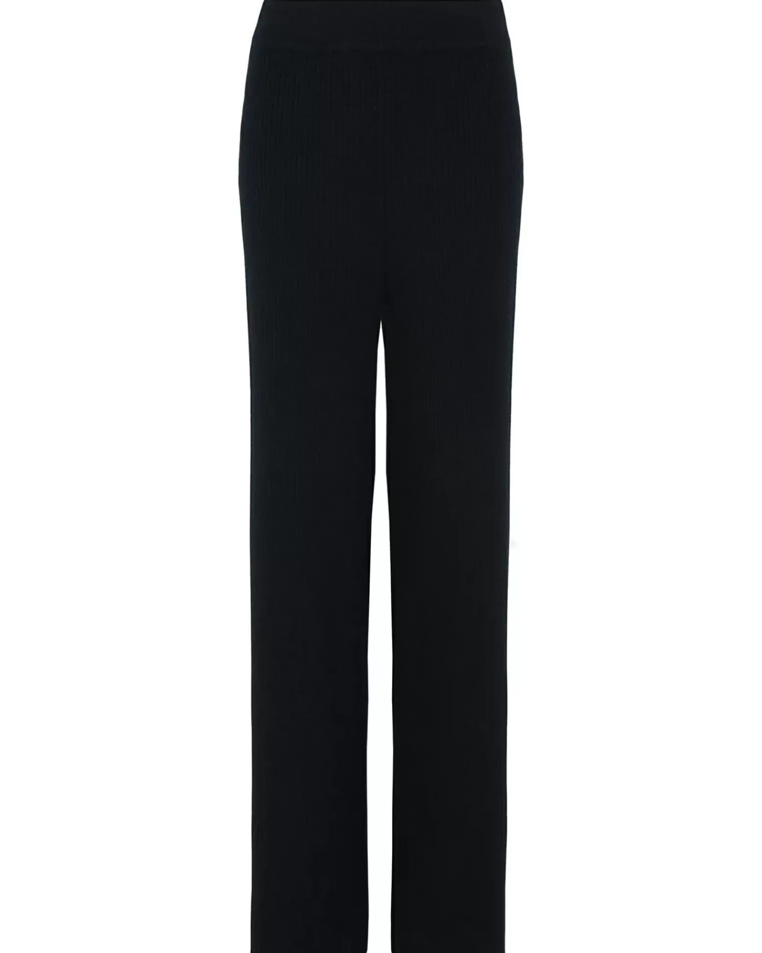 Kujten Pants & Shorts>Woman Ribbed Cashmere Trousers Noir