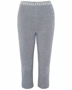 Kujten Joggings & Leggings>Woman Short Cashmere Stretch Legging Gris Chine