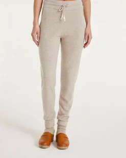 Kujten Joggings & Leggings>Woman Tattoo Two-Tone Cashmere Jogging Sable Chine