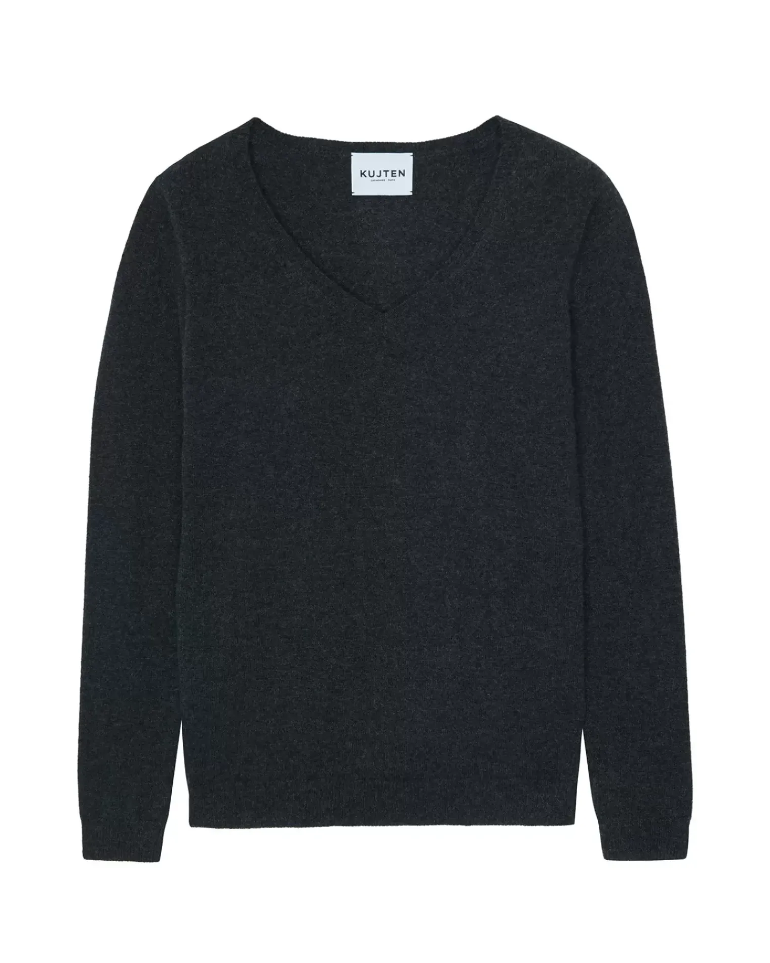 Kujten Sweaters & Sweatshirts>Women Basic Cashmere Sweater Gris Anthracite