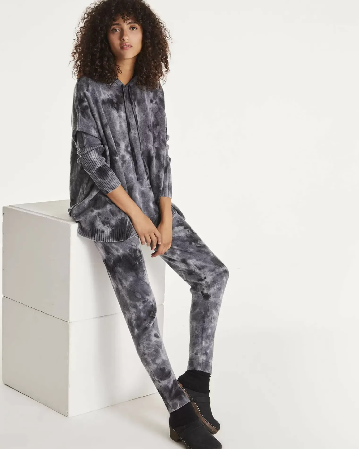 Kujten Joggings & Leggings>Women Bleached Cashmere Jogging Gris Flanelle