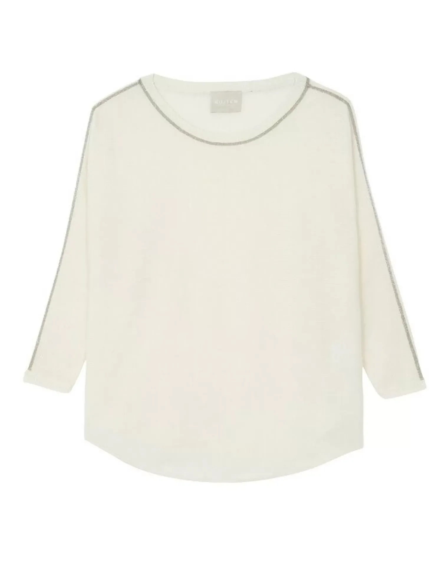 Kujten Sweaters & Sweatshirts>Women Boat Neck Cashmere Sweater Blanc