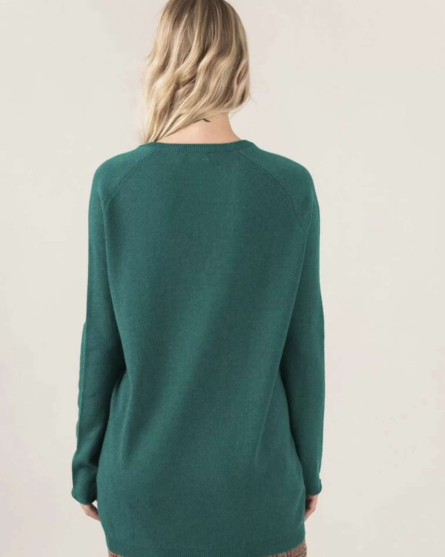 Kujten Sweaters & Sweatshirts>Women Boyfriend V-Neck Cashmere Sweater Vert Menthe