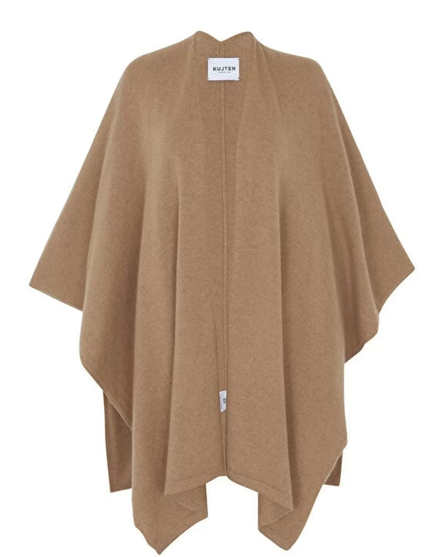 Kujten Capes & Ponchos>Women Cashmere Cape, 2-Threads Camelo