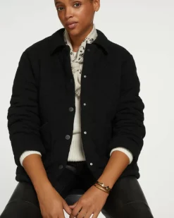 Kujten Coats>Women Cashmere Coat Noir