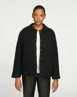 Kujten Coats>Women Cashmere Coat Noir