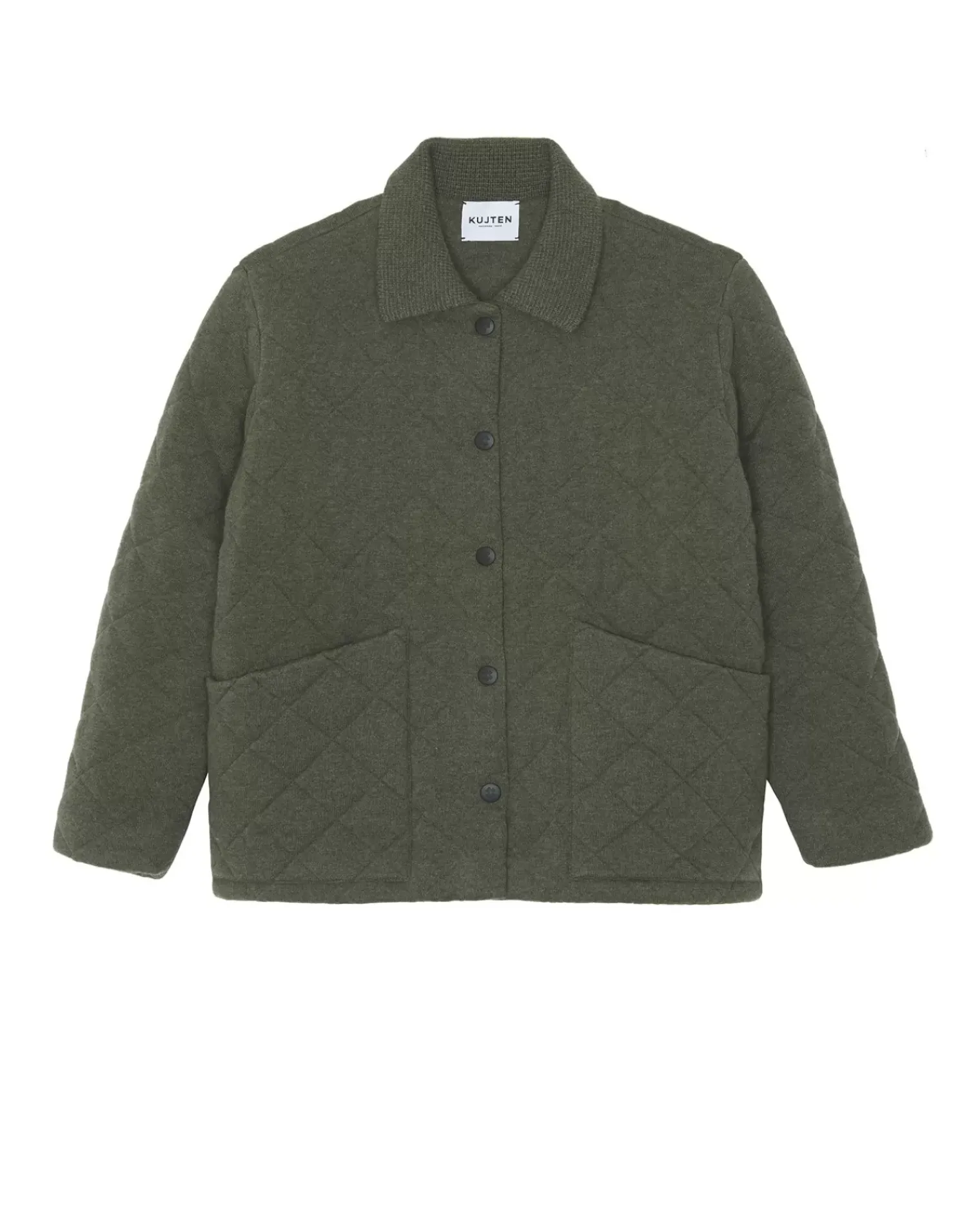 Kujten Coats>Women Cashmere Coat Kaki Fonce