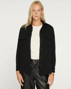 Kujten Jackets & Vests>Women Cashmere Fringed Cardigan Noir