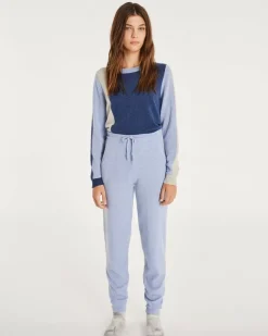 Kujten Joggings & Leggings>Women Cashmere Jogging Bleu Jeans