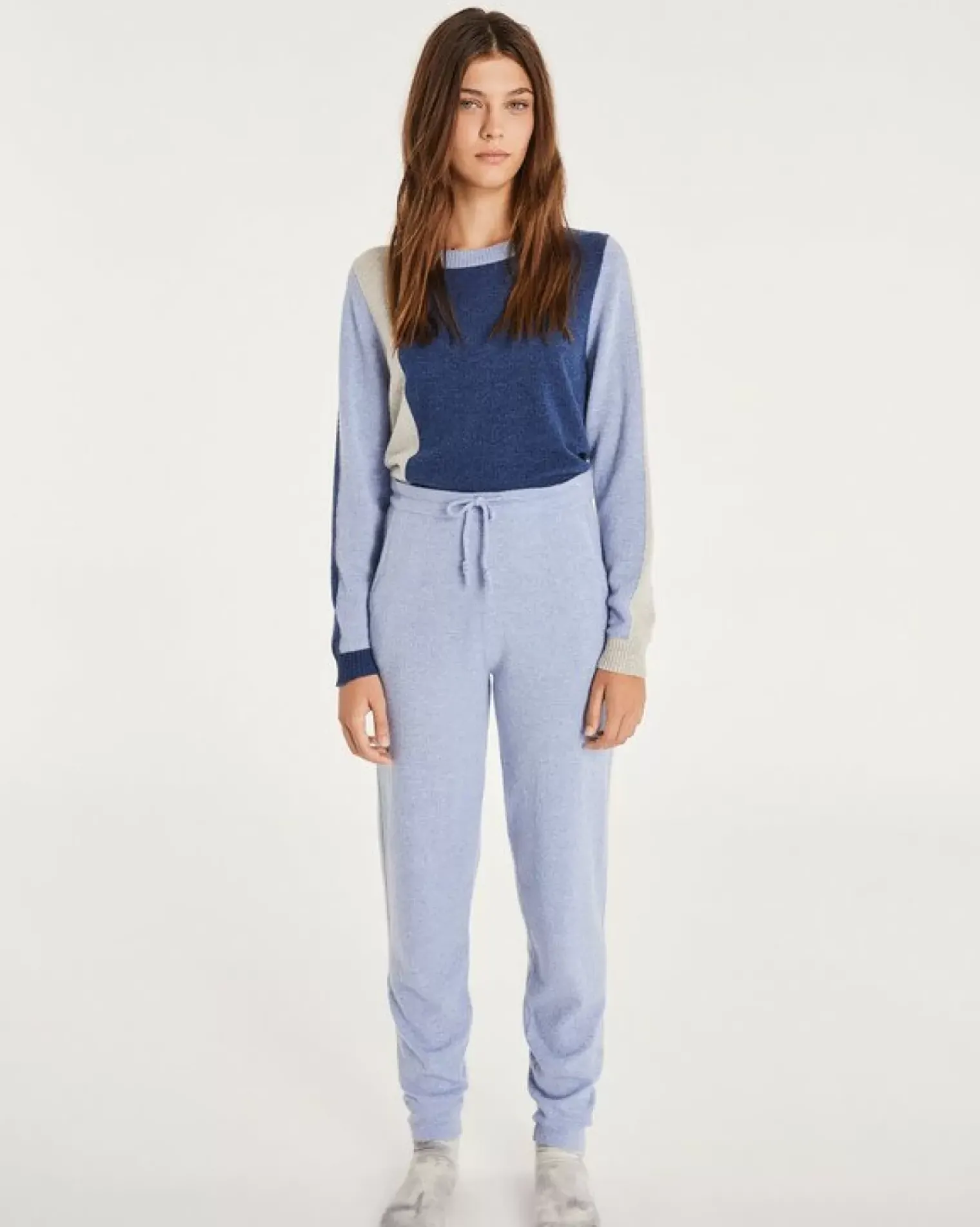 Kujten Joggings & Leggings>Women Cashmere Jogging Bleu Jeans