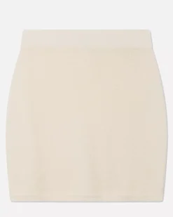 Kujten Dresses & Skirts>Women Cashmere Mini Skirt Blanc