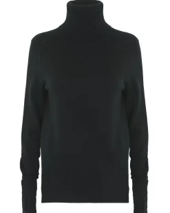Kujten Sweaters & Sweatshirts>Women Cashmere Mitten Sleeves Sweater Noir