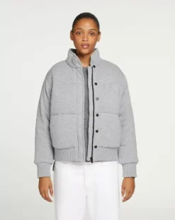 Kujten Coats>Women Cashmere Oversized Coat Gris Chine