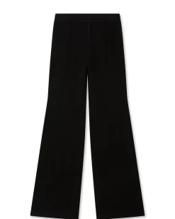 Kujten Pants & Shorts>Women Cashmere Palazzo Trousers Noir