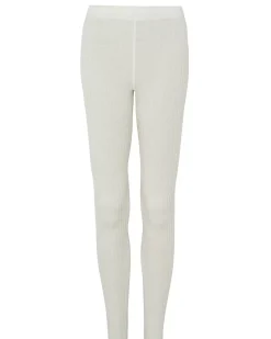 Kujten Joggings & Leggings>Women Cashmere Ribbed Leggings Blanc