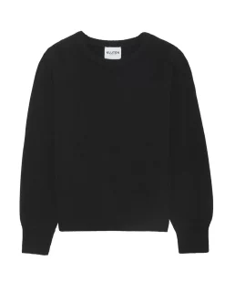 Kujten Sweaters & Sweatshirts>Women Cashmere Round Neck Sweater Noir