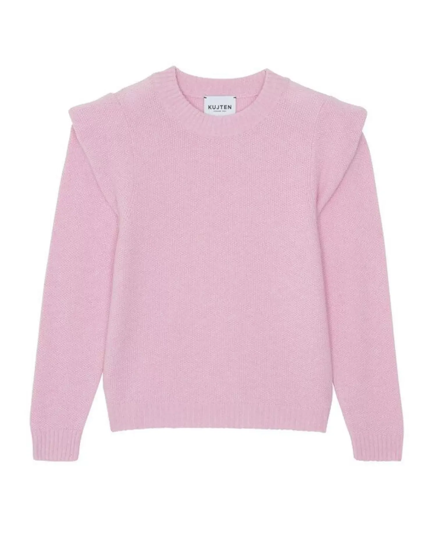 Kujten Sweaters & Sweatshirts>Women Cashmere Round Neck Sweater Candy Pink