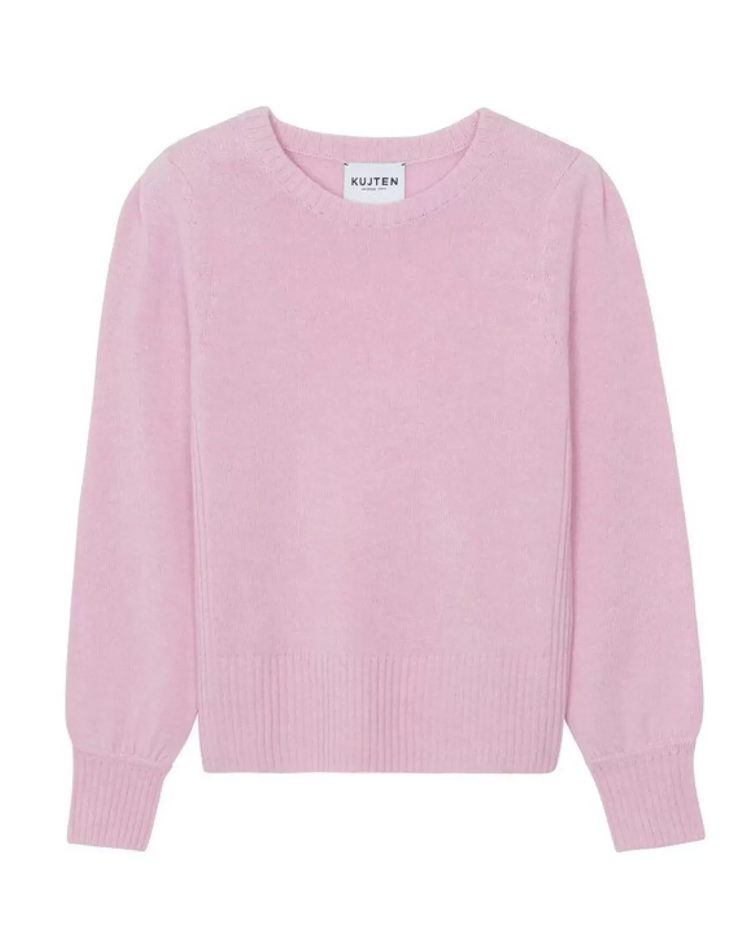 Kujten Sweaters & Sweatshirts>Women Cashmere Round Neck Sweater Candy Pink