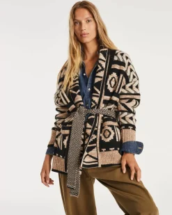 Kujten Jackets & Vests>Women Cashmere Shawl Collar Jacket Camelo