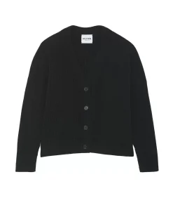 Kujten Jackets & Vests>Women Cashmere Short Cardigan Noir