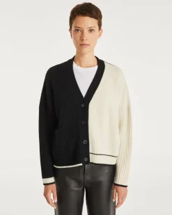 Kujten Jackets & Vests>Women Cashmere Short Cardigan Blanc Vintage