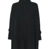 Kujten Capes & Ponchos>Women Cashmere Trucker Neck Poncho Noir