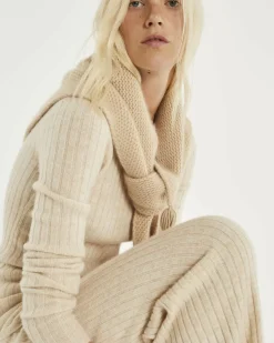 Kujten Sweaters & Sweatshirts>Women Cashmere Tunic Sweater Organique Mouline