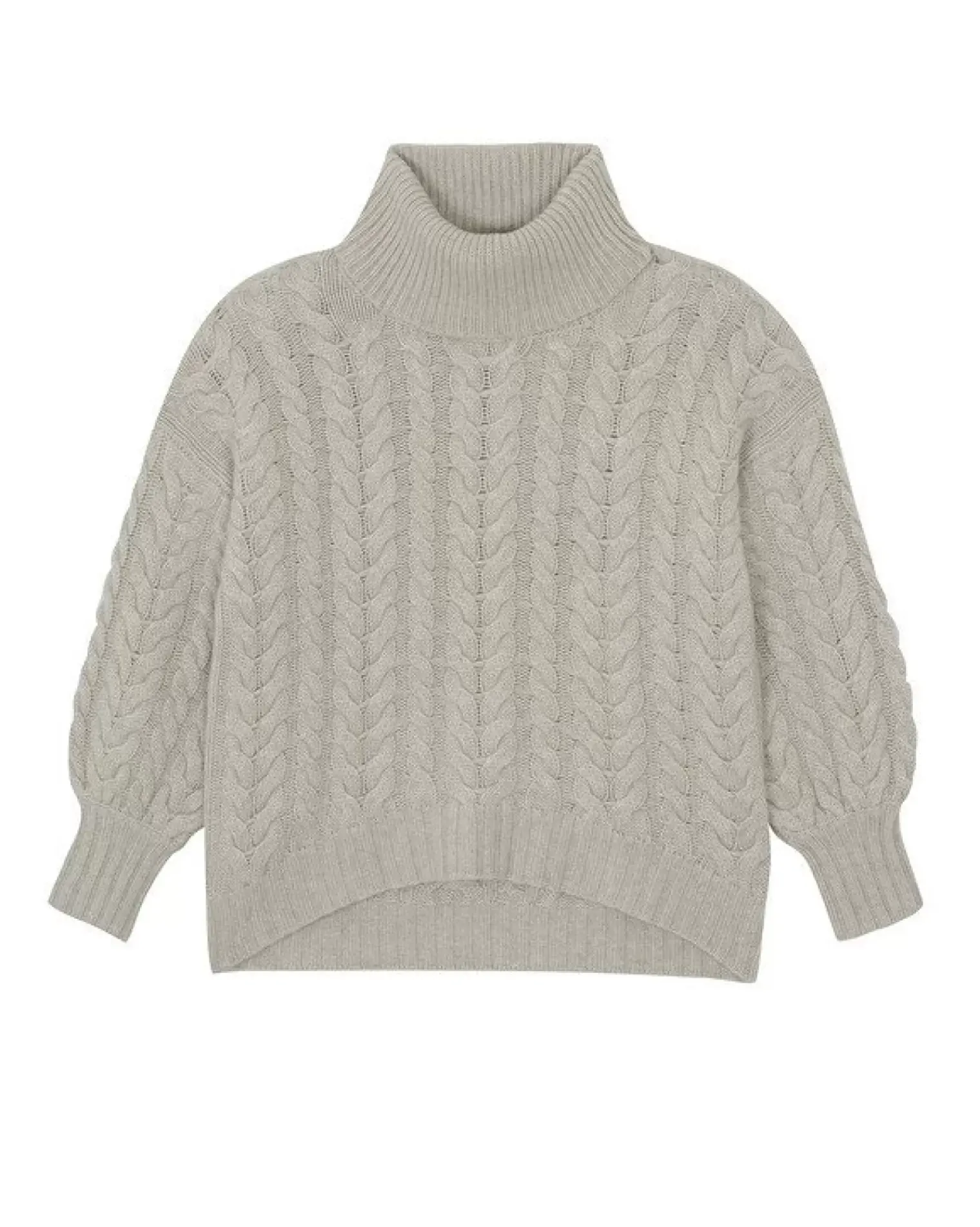 Kujten Sweaters & Sweatshirts>Women Oversized Cashmere Sweater, 6-Threads Avoine