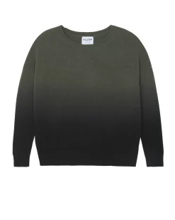 Kujten Sweaters & Sweatshirts>Women Oversized Cashmere Sweater Kaki Fonce
