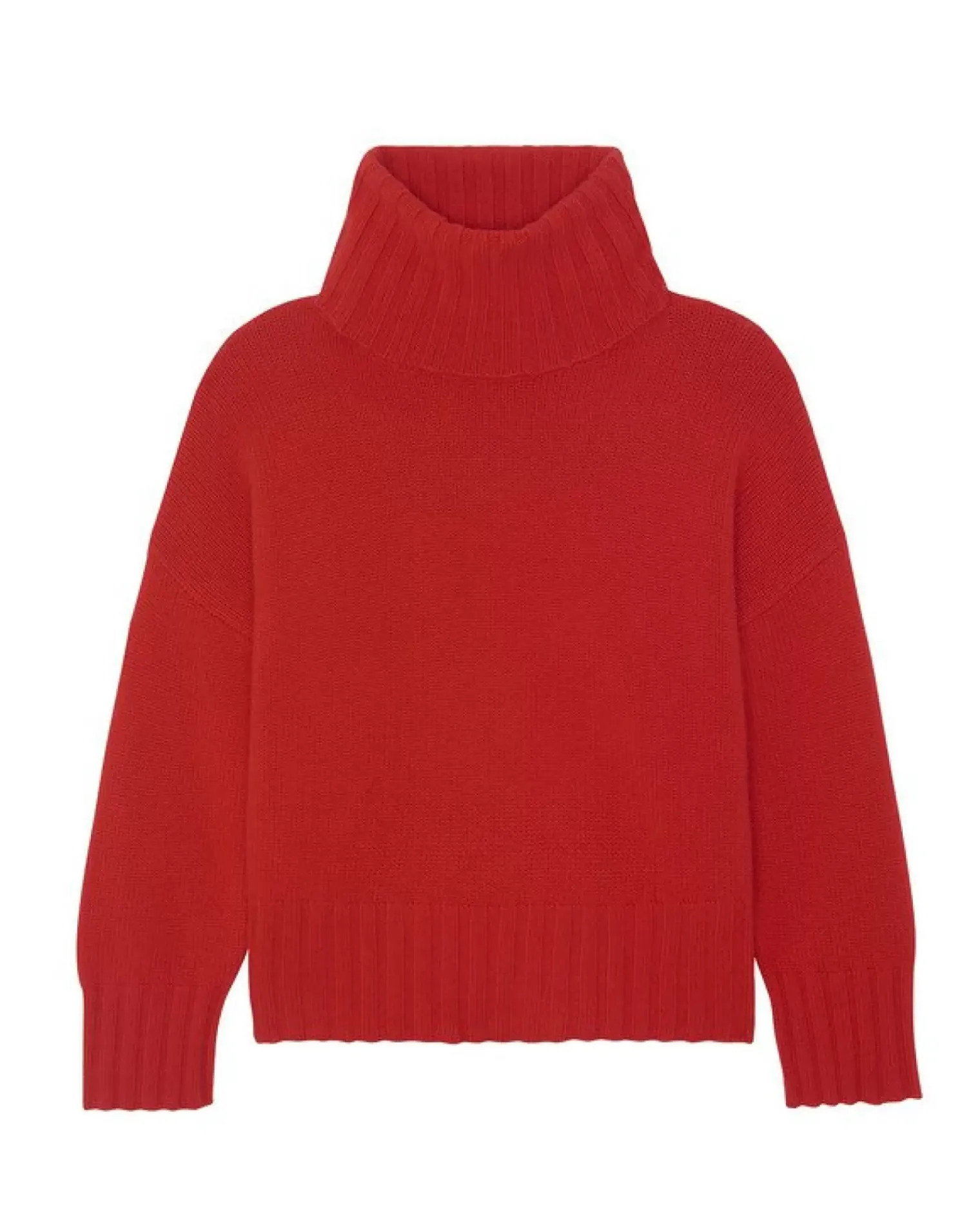 Kujten Sweaters & Sweatshirts>Women Oversized Cashmere Sweater Rouge Tomato
